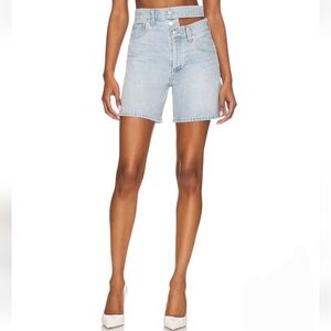 AGOLDE BROKEN WAIST BAND HIGH RISE JEAN Shorts In Attempt Sz 24‎